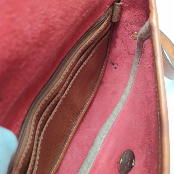 Dooney & Bourke All Weather Leather Red Flap Closure Crossbody Bag - Vintage - Picture 11 of 16